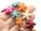 24 21mm Synthetic Turquoise Starfish Dyed Mixed Color Star Stone Beads